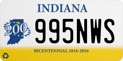 IN license plate 995NWS