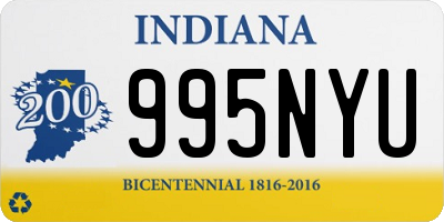IN license plate 995NYU