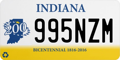 IN license plate 995NZM