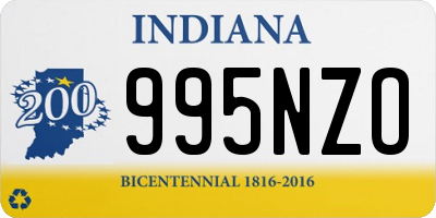 IN license plate 995NZO