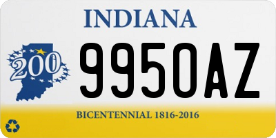 IN license plate 995OAZ