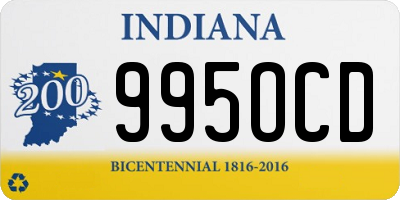 IN license plate 995OCD