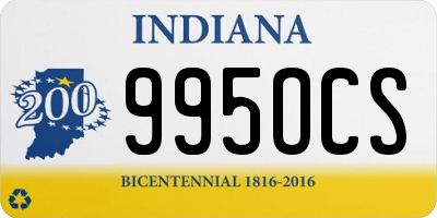 IN license plate 995OCS