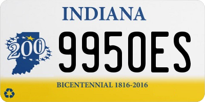 IN license plate 995OES