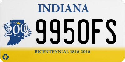 IN license plate 995OFS