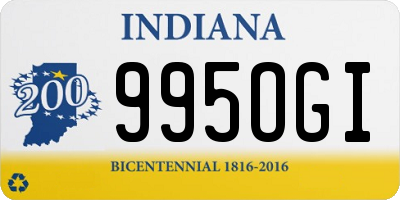 IN license plate 995OGI