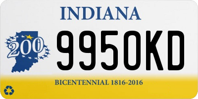 IN license plate 995OKD