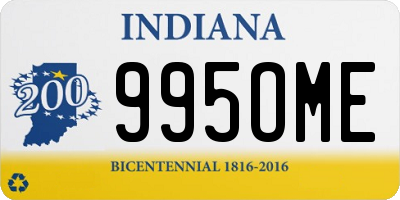 IN license plate 995OME