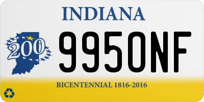 IN license plate 995ONF