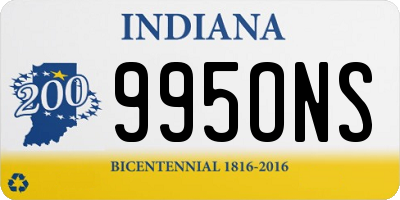 IN license plate 995ONS