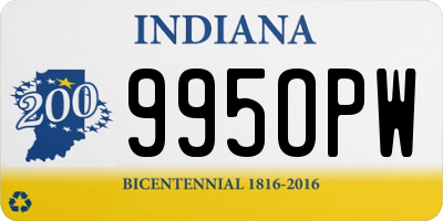 IN license plate 995OPW