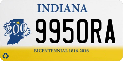 IN license plate 995ORA