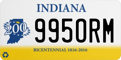 IN license plate 995ORM