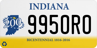 IN license plate 995ORO