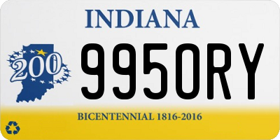 IN license plate 995ORY