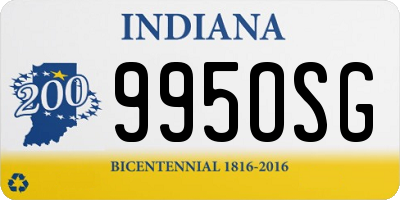 IN license plate 995OSG