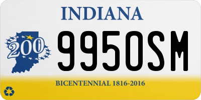 IN license plate 995OSM