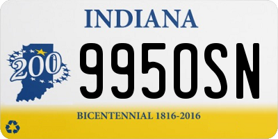 IN license plate 995OSN