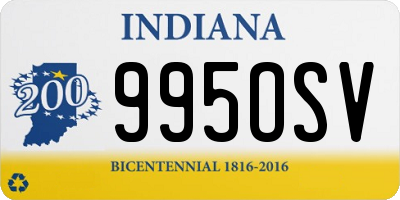 IN license plate 995OSV