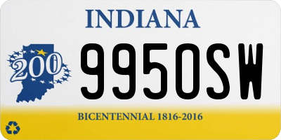 IN license plate 995OSW