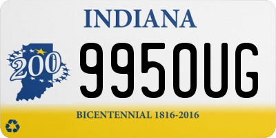 IN license plate 995OUG