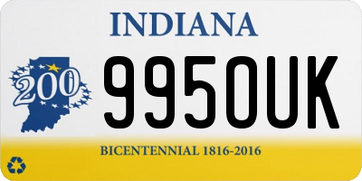 IN license plate 995OUK