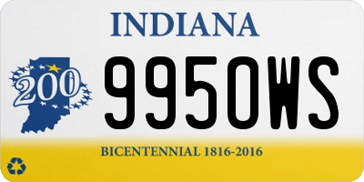 IN license plate 995OWS