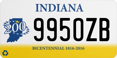 IN license plate 995OZB