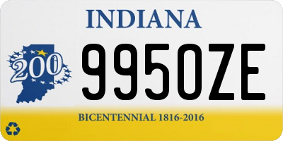 IN license plate 995OZE