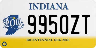 IN license plate 995OZT