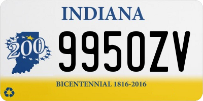 IN license plate 995OZV