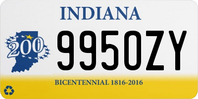 IN license plate 995OZY