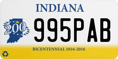 IN license plate 995PAB