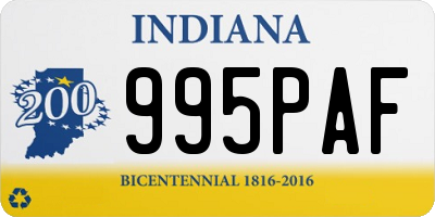 IN license plate 995PAF