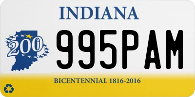 IN license plate 995PAM