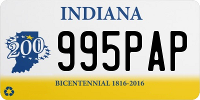 IN license plate 995PAP