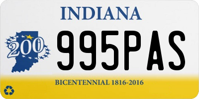 IN license plate 995PAS