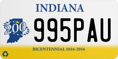 IN license plate 995PAU