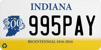 IN license plate 995PAY