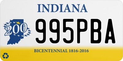 IN license plate 995PBA