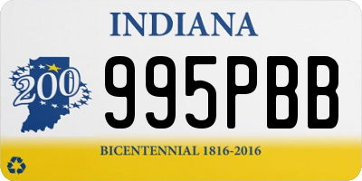 IN license plate 995PBB