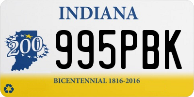 IN license plate 995PBK