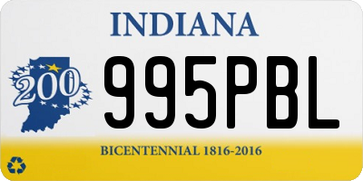 IN license plate 995PBL