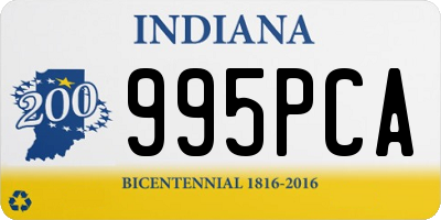 IN license plate 995PCA