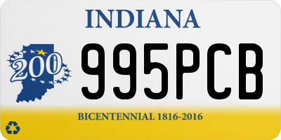 IN license plate 995PCB