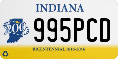 IN license plate 995PCD