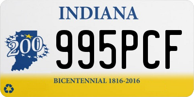 IN license plate 995PCF