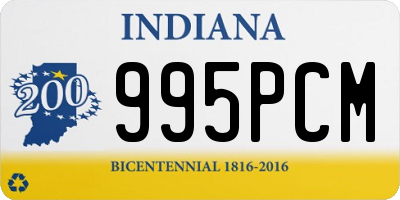 IN license plate 995PCM