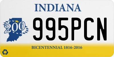 IN license plate 995PCN