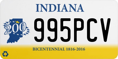 IN license plate 995PCV